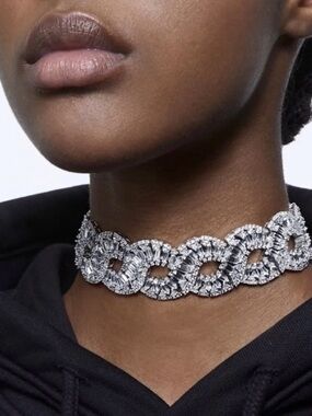 Gorgeous Signed Authentic Swarovski Statement Necklace.
